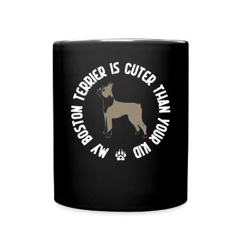 Boston Terrier Gifts - Tasse einfarbig - Schwarz - Vorne