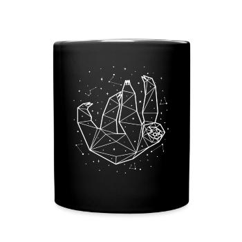 Sternbild Sloth Constellation Pilosa Folivora - Full Colour Mug - black - Front