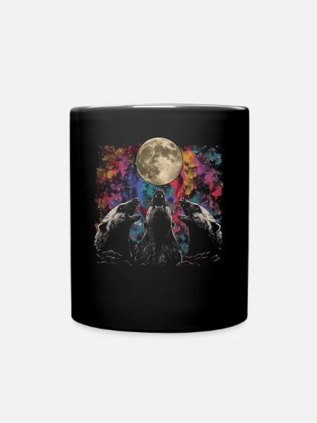 Miel Blaireau Ratel Lune Hurlante - Mug uni - noir