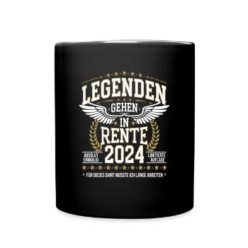 Les légendes prendront leur retraite en 2024 - Mug uni - noir - Devant