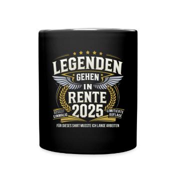 Les légendes prendront leur retraite en 2025 - Mug uni - noir - Devant