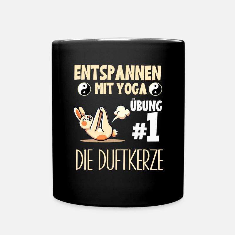 Se détendre avec Yoga Bunny Funny Meditation Exercise - Mug uni - noir