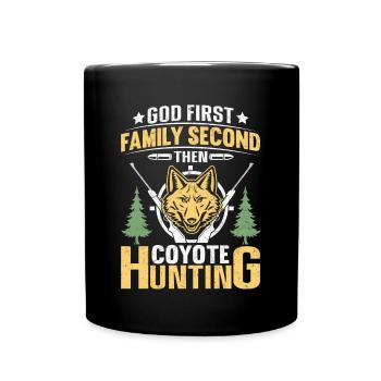 Coyote Hunter Yote - Full Colour Mug - black - Front