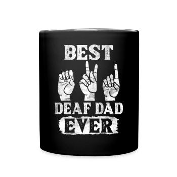 Deaf Pride Awareness ASL Gebärdensprache - Tasse einfarbig - Schwarz - Vorne