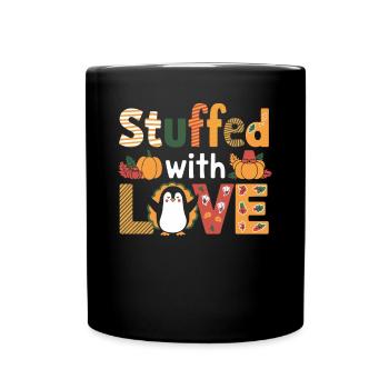 Pingouin Thanksgiving farci d’amour - Mug uni - noir - Devant