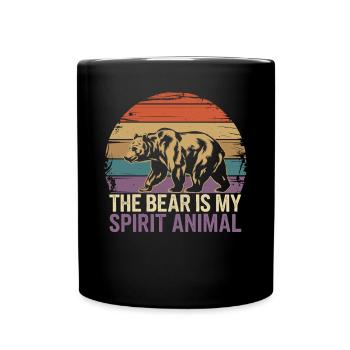 Bear Love The Bear Is My Spirit Animal - Full Colour Mug - black - Front