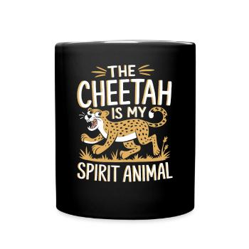 Gepard The Cheetah Is My Spirit Animal Gepard - Full Colour Mug - black - Front