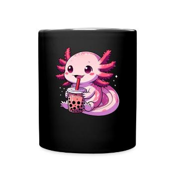 Axolotl Boba Thé Buvant Otaku Anime Lover - Mug uni - noir - Devant