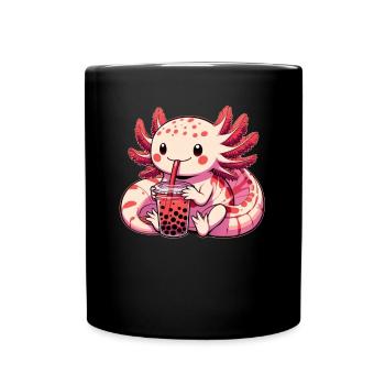 Axolotl Boba Thé Buvant Otaku Anime Lover - Mug uni - noir - Devant