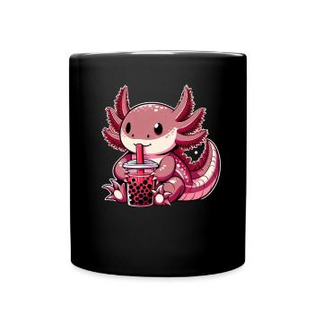 Axolotl Boba Thé Buvant Otaku Anime Lover - Mug uni - noir - Devant
