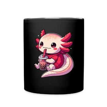 Axolotl Boba Thé Buvant Otaku Anime Lover - Mug uni - noir - Devant