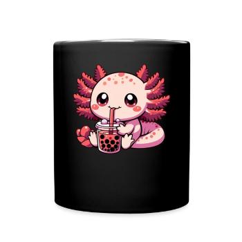 Axolotl Boba Thé Buvant Otaku Anime Lover - Mug uni - noir - Devant