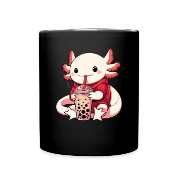Axolotl Boba Thé Buvant Otaku Anime Lover - Mug uni - noir - Devant