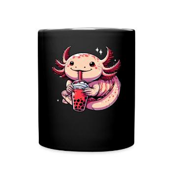 Axolotl Boba Thé Buvant Otaku Anime Lover - Mug uni - noir - Devant
