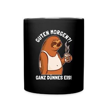 Guten Morgen Ganz Dünnes Eis Pilosa Folivora - Full Colour Mug - black - Front