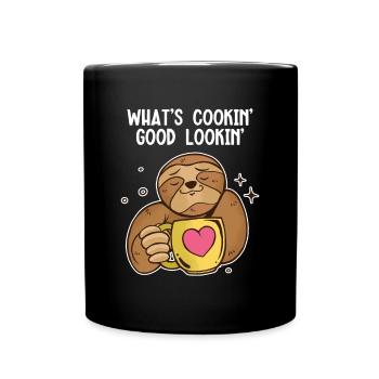 Qu’est-ce qui mijote bien Beau Pilosa Folivora Lover - Mug uni - noir - Devant