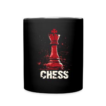 Queen Chess Masterpiece Design - Full Colour Mug - black - Front