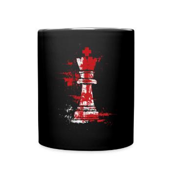 Queen Chess Masterpiece Design - Full Colour Mug - black - Front