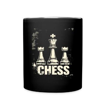 Queen Chess Masterpiece Design - Full Colour Mug - black - Front