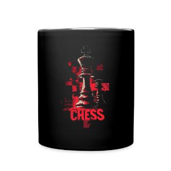 Queen Chess Masterpiece Design - Full Colour Mug - black - Front