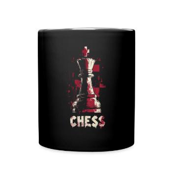 Queen Chess Masterpiece Design - Full Colour Mug - black - Front