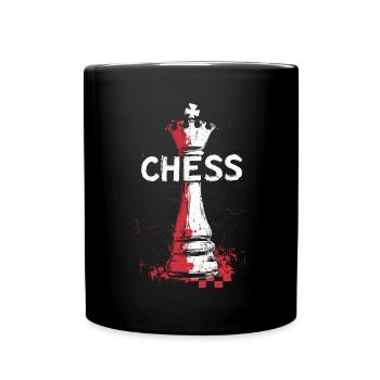Queen Chess Masterpiece Design - Full Colour Mug - black - Front