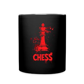 Queen Chess Masterpiece Design - Full Colour Mug - black - Front