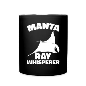 Mantarochen Liebhaber Meerestier Teufelsrochen - Tasse einfarbig - Schwarz - Vorne