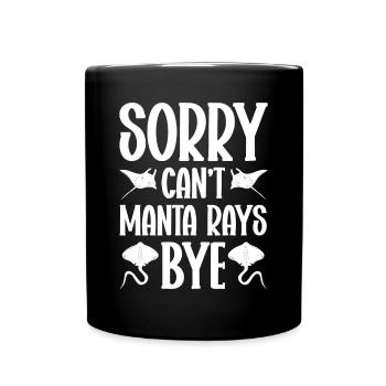 Raie manta Amoureux Créature Mer Diable Raie - Mug uni - noir - Devant