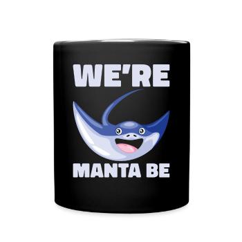 Mantarochen Liebhaber Meerestier Teufelsrochen - Tasse einfarbig - Schwarz - Vorne