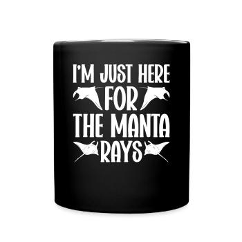 Mantarochen Liebhaber Meerestier Teufelsrochen - Tasse einfarbig - Schwarz - Vorne