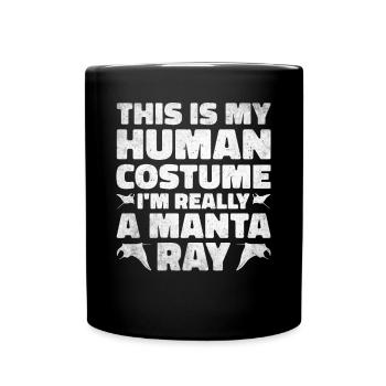 Raie manta Amoureux Créature Mer Diable Raie - Mug uni - noir - Devant