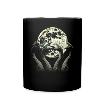 Monster of Loch Ness Nessie Plesiosaur Howling - Full Colour Mug - black - Front