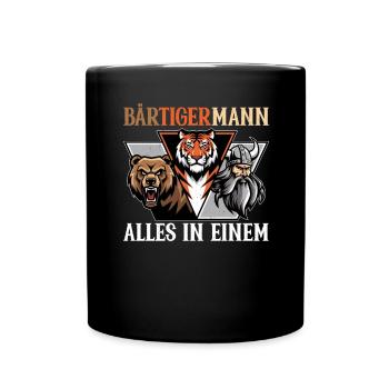HOMME BARBU Viking barbe Homme Tigre Drôle - Mug uni - noir - Devant