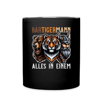 HOMME BARBU Viking barbe Homme Tigre Drôle - Mug uni - noir - Devant