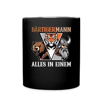 HOMME BARBU Viking barbe Homme Tigre Drôle - Mug uni - noir - Devant