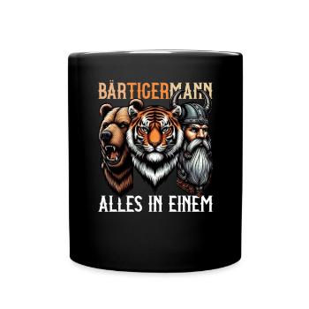 HOMME BARBU Viking barbe Homme Tigre Drôle - Mug uni - noir - Devant