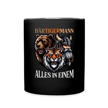 HOMME BARBU Viking barbe Homme Tigre Drôle - Mug uni - noir - Devant