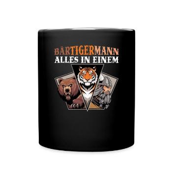 HOMME BARBU Viking barbe Homme Tigre Drôle - Mug uni - noir - Devant