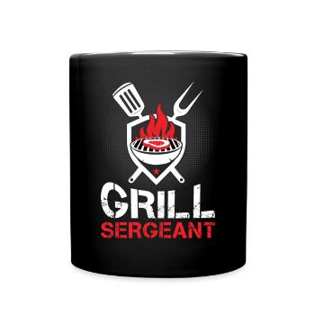 Grill Sergeant Grill Master BBQ Funny - Full Colour Mug - black - Front