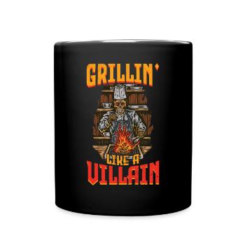 Grillin' Like A Villain - Full Colour Mug - black - Front