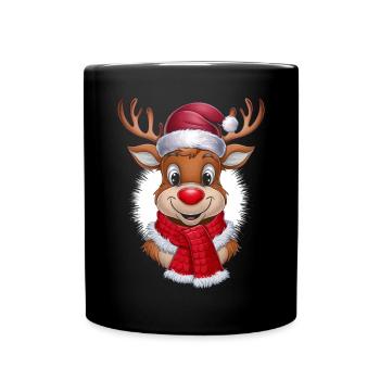 Reindeer Deer Xmas Reindeer Christmas Christmas - Full Colour Mug - black - Front