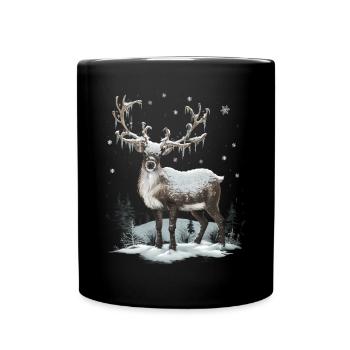 Renne Cerf Noël Renne Noël - Mug uni - noir - Devant