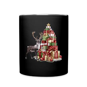 Renne Cerf Noël Renne Noël - Mug uni - noir - Devant