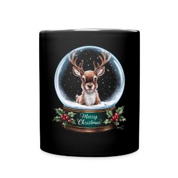 Renne Cerf Noël Renne Noël - Mug uni - noir - Devant