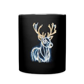 Renne Cerf Noël Renne Noël - Mug uni - noir - Devant