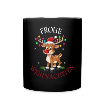 Renne Cerf Noël Renne Noël - Mug uni - noir - Devant