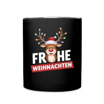 Renne Cerf Noël Renne Noël - Mug uni - noir - Devant