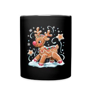 Renne Cerf Noël Renne Noël - Mug uni - noir - Devant