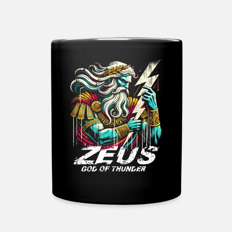 Zeus, dieu grec du tonnerre - Mug uni - noir